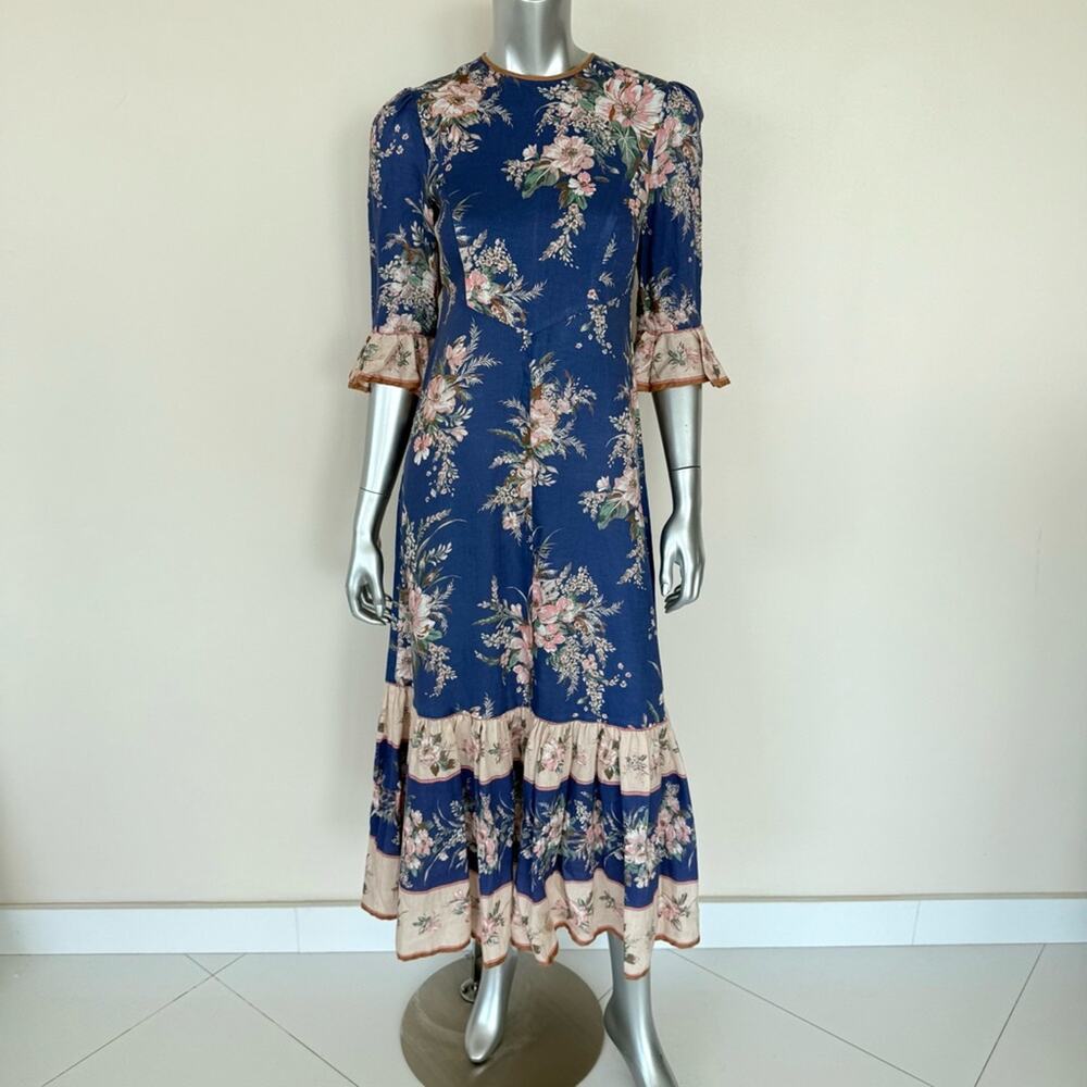 Zimmermann women floral print dress size 1 or S Authentic Retail 1500$
